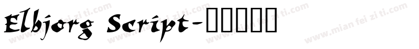 Elbjorg Script字体转换